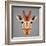 Giraffe Low Poly Portrait-kakmyc-Framed Art Print