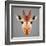 Giraffe Low Poly Portrait-kakmyc-Framed Art Print