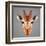 Giraffe Low Poly Portrait-kakmyc-Framed Art Print