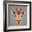 Giraffe Low Poly Portrait-kakmyc-Framed Art Print