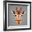 Giraffe Low Poly Portrait-kakmyc-Framed Art Print