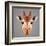 Giraffe Low Poly Portrait-kakmyc-Framed Art Print