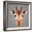 Giraffe Low Poly Portrait-kakmyc-Framed Art Print