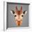 Giraffe Low Poly Portrait-kakmyc-Framed Art Print