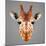 Giraffe Low Poly Portrait-kakmyc-Mounted Art Print