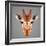 Giraffe Low Poly Portrait-kakmyc-Framed Art Print