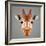 Giraffe Low Poly Portrait-kakmyc-Framed Art Print