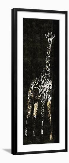 Giraffe on Black-Whoartnow-Framed Giclee Print