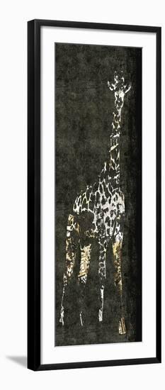 Giraffe on Grey-Whoartnow-Framed Giclee Print