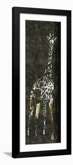 Giraffe on Grey-Whoartnow-Framed Giclee Print