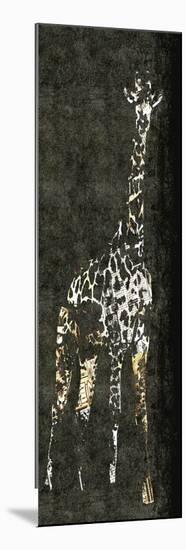 Giraffe on Grey-Whoartnow-Mounted Giclee Print