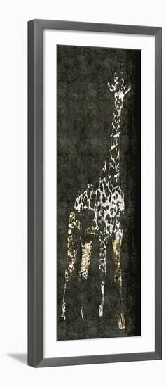 Giraffe on Grey-Whoartnow-Framed Giclee Print