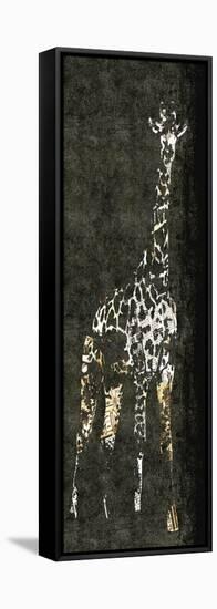 Giraffe on Grey-Whoartnow-Framed Premier Image Canvas