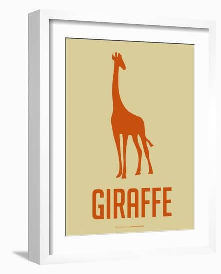 Giraffe Orange-NaxArt-Framed Art Print