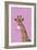 Giraffe pink bubblegum-Sarah Manovski-Framed Giclee Print