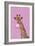 Giraffe pink bubblegum-Sarah Manovski-Framed Giclee Print