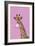 Giraffe pink bubblegum-Sarah Manovski-Framed Giclee Print