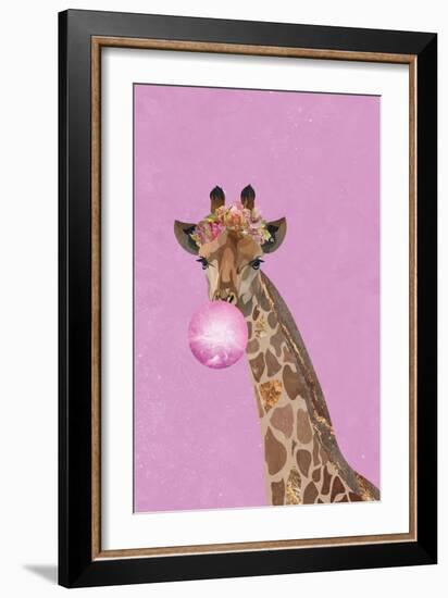 Giraffe pink bubblegum-Sarah Manovski-Framed Giclee Print