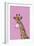 Giraffe pink bubblegum-Sarah Manovski-Framed Giclee Print