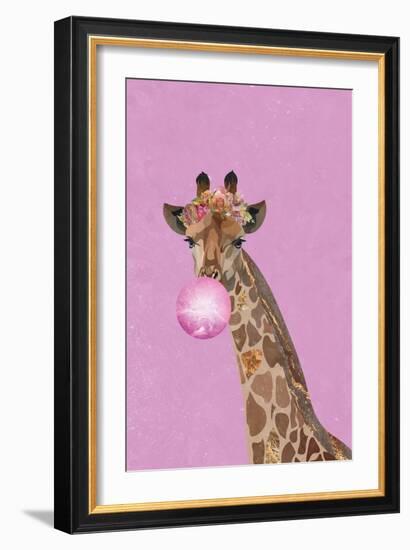 Giraffe pink bubblegum-Sarah Manovski-Framed Giclee Print