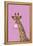 Giraffe pink bubblegum-Sarah Manovski-Framed Premier Image Canvas