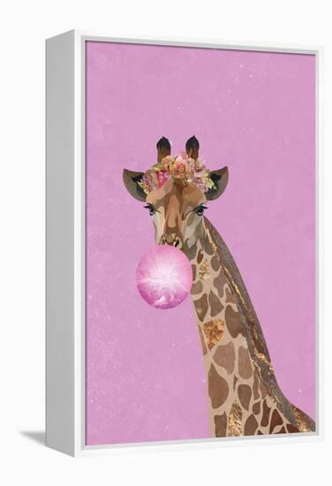 Giraffe pink bubblegum-Sarah Manovski-Framed Premier Image Canvas
