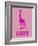 Giraffe Pink-NaxArt-Framed Art Print