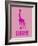 Giraffe Pink-NaxArt-Framed Art Print