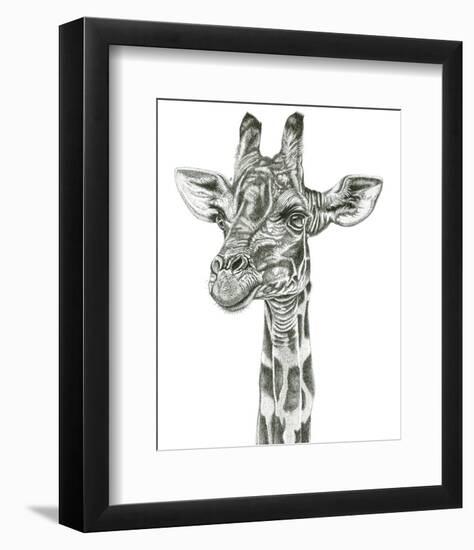 Giraffe Portrait-Lucy Francis-Framed Art Print