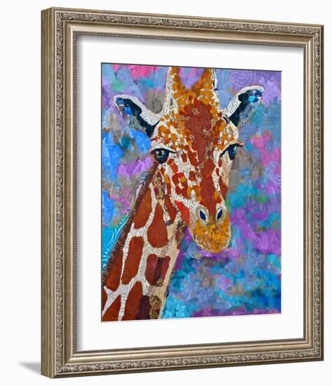 Giraffe Retouched-null-Framed Art Print