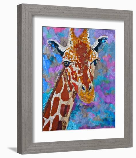 Giraffe Retouched-null-Framed Art Print