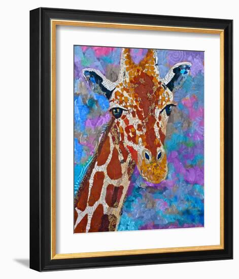 Giraffe Retouched-null-Framed Art Print