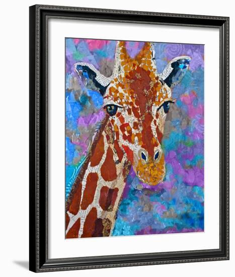 Giraffe Retouched-null-Framed Art Print