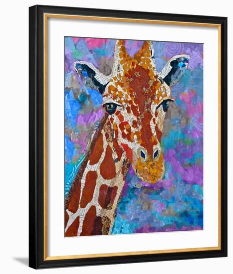 Giraffe Retouched-null-Framed Art Print