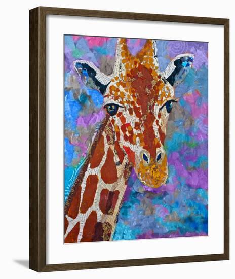 Giraffe Retouched-null-Framed Art Print