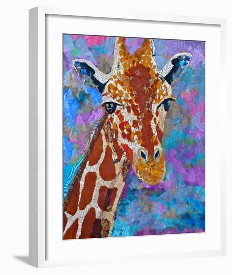 Giraffe Retouched-null-Framed Art Print