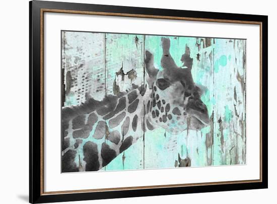 Giraffe Taking A Look-null-Framed Premium Giclee Print