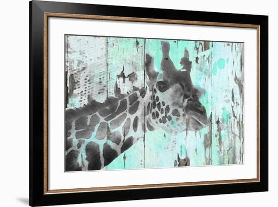 Giraffe Taking A Look-null-Framed Premium Giclee Print