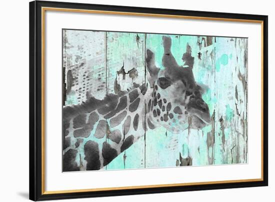 Giraffe Taking A Look-null-Framed Premium Giclee Print