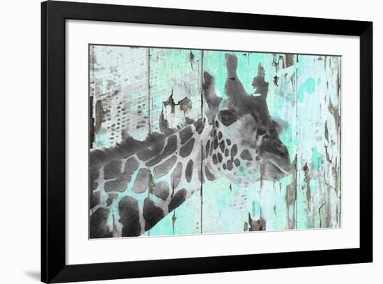 Giraffe Taking A Look-null-Framed Premium Giclee Print