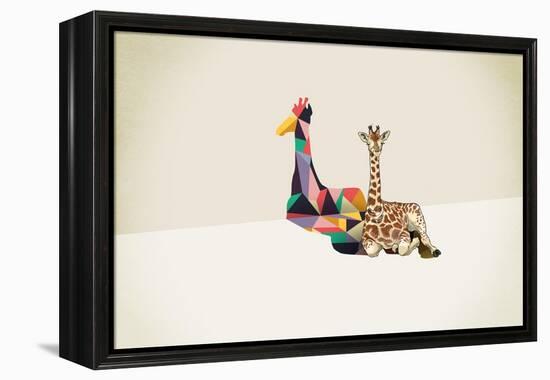 Giraffe - Walking Shadows-Jason Ratliff-Framed Premier Image Canvas