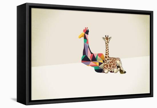 Giraffe - Walking Shadows-Jason Ratliff-Framed Premier Image Canvas