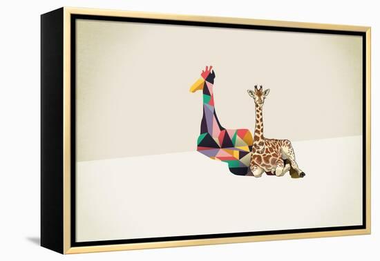 Giraffe - Walking Shadows-Jason Ratliff-Framed Premier Image Canvas