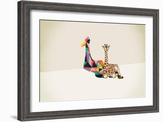 Giraffe - Walking Shadows-Jason Ratliff-Framed Giclee Print