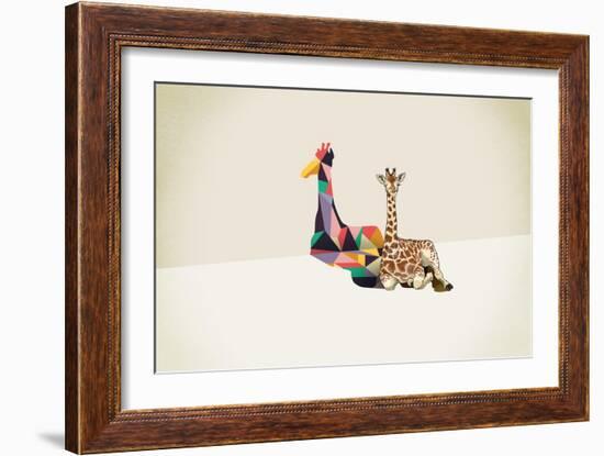 Giraffe - Walking Shadows-Jason Ratliff-Framed Giclee Print