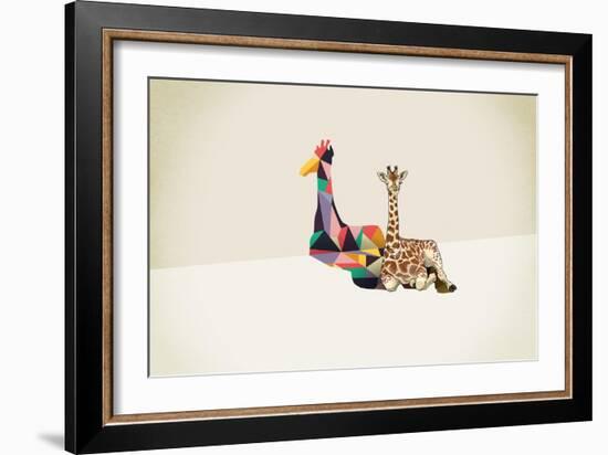 Giraffe - Walking Shadows-Jason Ratliff-Framed Giclee Print