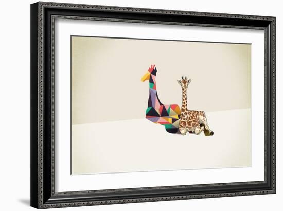 Giraffe - Walking Shadows-Jason Ratliff-Framed Giclee Print