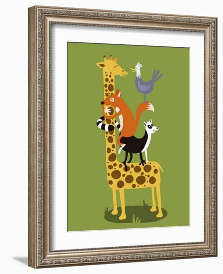 Giraffe-Steve Maingot-Framed Art Print