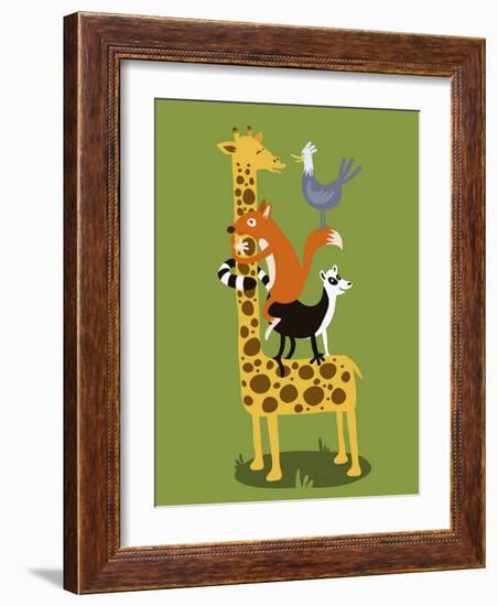 Giraffe-Steve Maingot-Framed Art Print