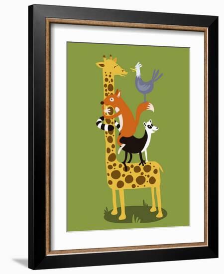 Giraffe-Steve Maingot-Framed Art Print